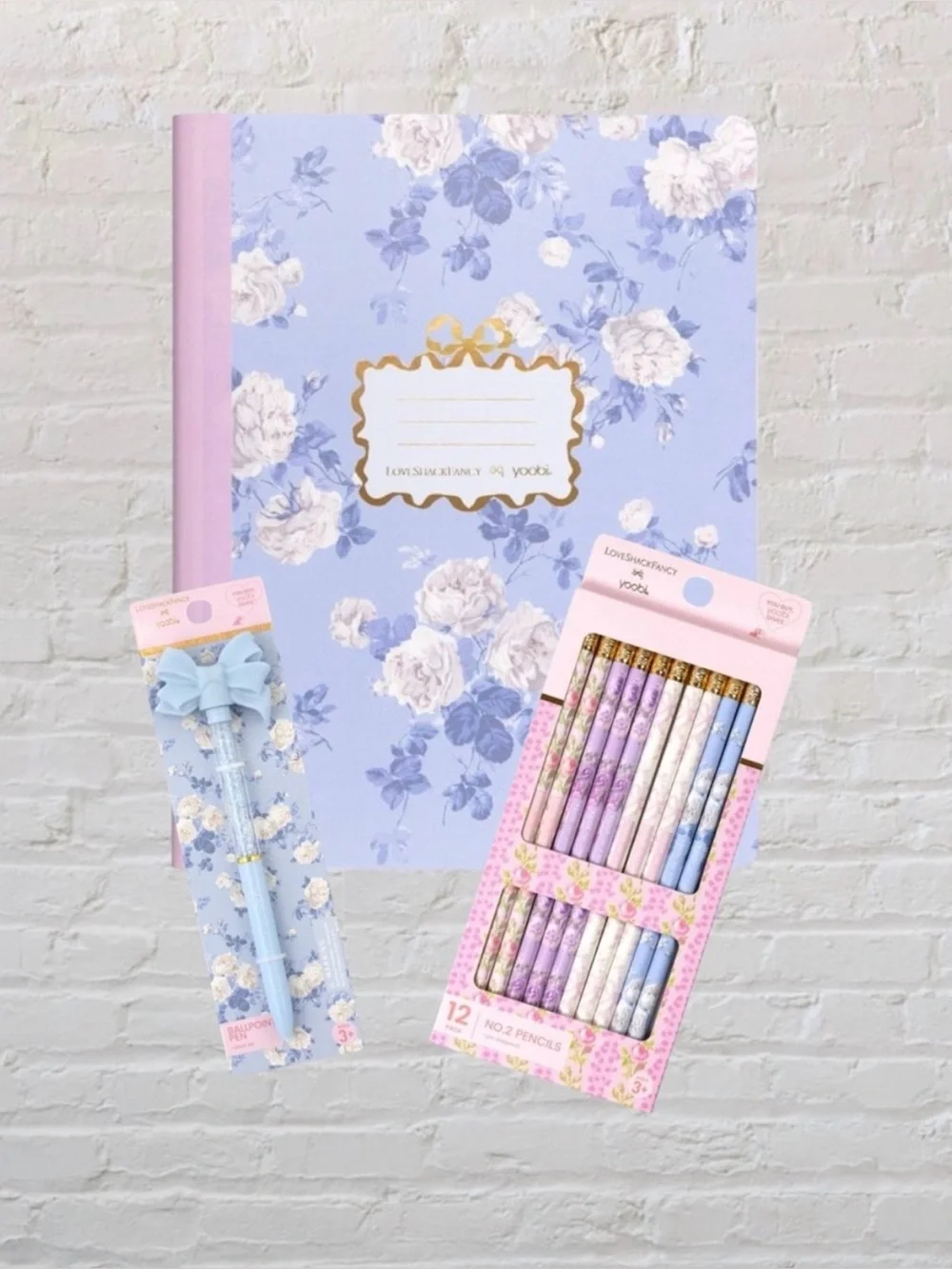 LoveShackFancy X Target notebook & Pencil & Pen bundle